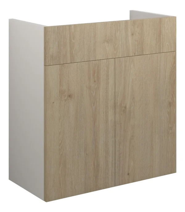 Novello Halvra 600mm Standard Basin Unit - Havana Oak (Grey Cab)
