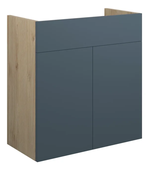 Novello Halvra 600mm Standard Basin Unit - Matt Arley Blue (Oak Cab)