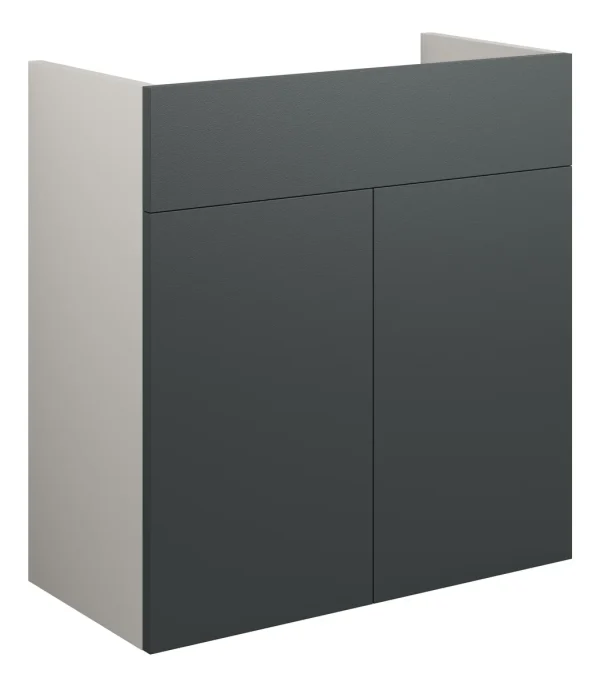 Novello Halvra 600mm Standard Basin Unit - Matt Graphite Grey (Grey Cab)
