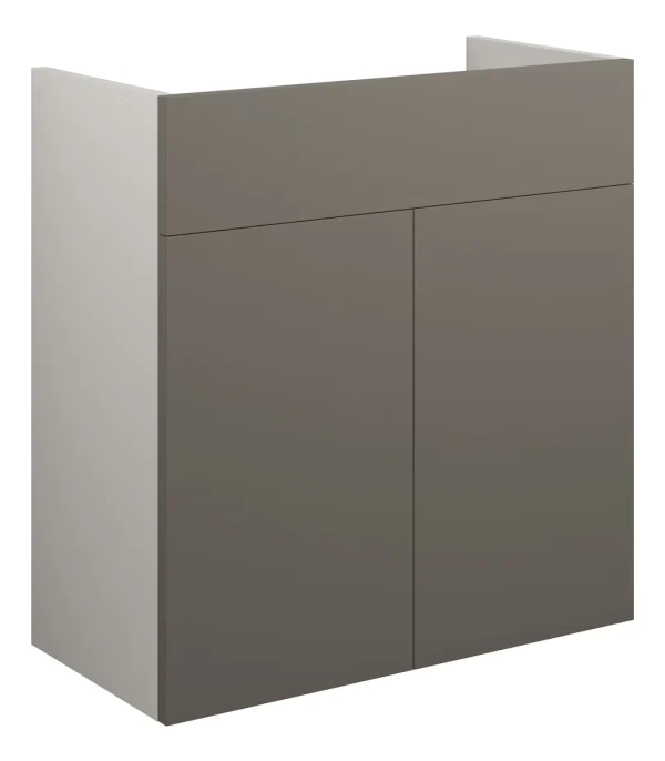 Novello Halvra 600mm Standard Basin Unit - Matt Stone (Grey Cab)