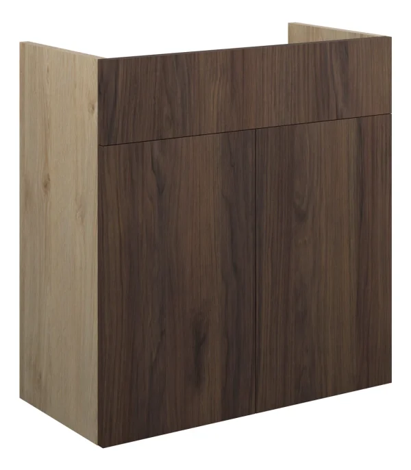 Novello Halvra 600mm Standard Basin Unit - Warm Walnut (Oak Cab)