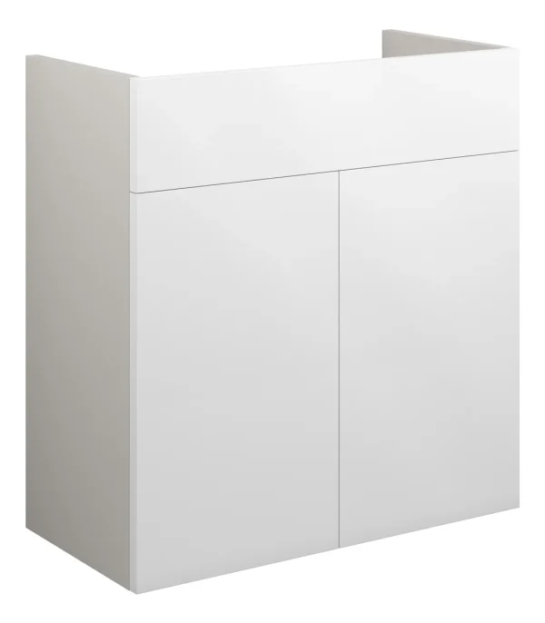 Novello Halvra 600mm Standard Basin Unit - White Gloss (Grey Cab)