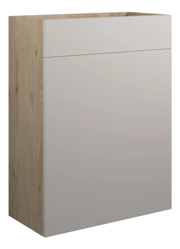 Novello Halvra 600mm Standard Wc Unit - Matt Dove Grey (Oak Cab)