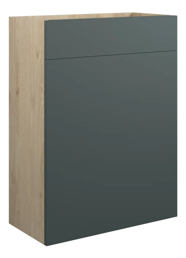Novello Halvra 600mm Standard Wc Unit - Matt Green (Oak Cab)