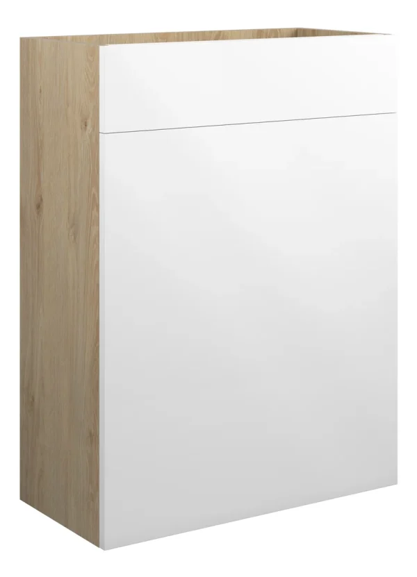 Novello Halvra 600mm Standard Wc Unit - White Gloss (Oak Cab)