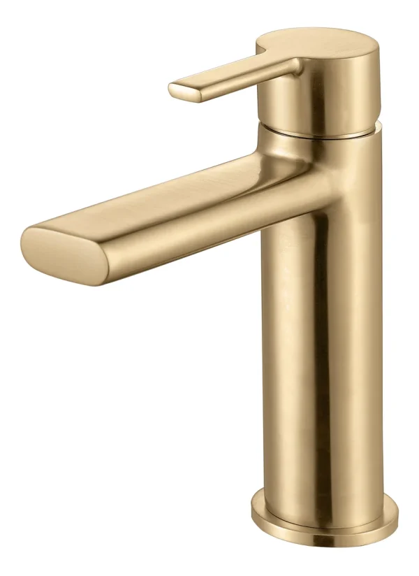 Novello Invara Basin Mixer - Brushed Brass