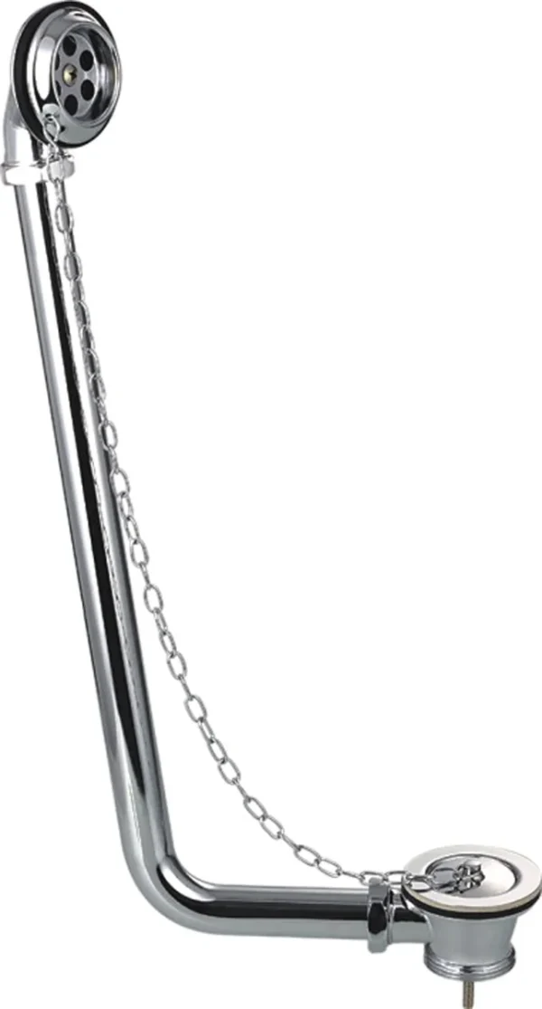 Novello Exposed Bath Plug & Chain Waste - Chrome