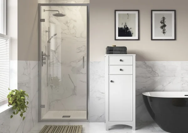 Poseidon Kavora 800mm Hinged Door - Chrome