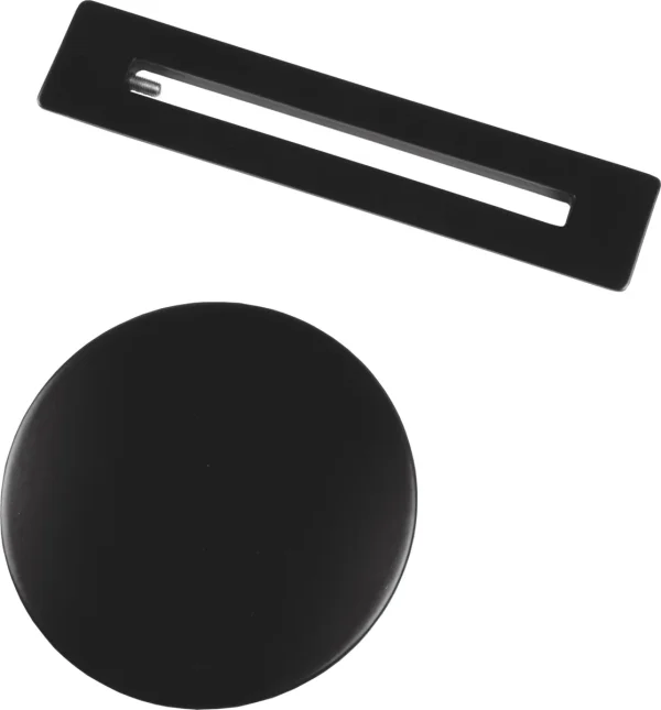 Novello Floor Standing Bath Overflow & Waste Cover - Black
