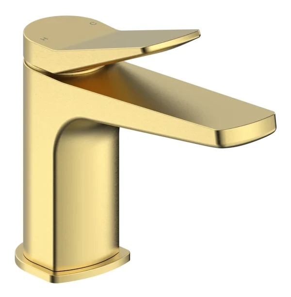 Novello Kelvex Basin Mixer & Waste - Brushed Brass