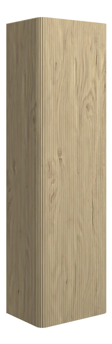 Novello Kenvra 350mm Wall Hung 1 Door Tall Unit - Textured Oak