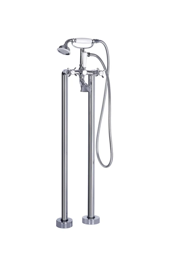 Novello Korixa Floor Standing Bath/Shower Mixer - Chrome