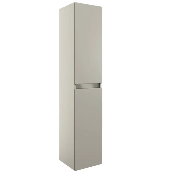 Novello Lexira 300mm 2 Door Wall Hung Tall Unit - Matt Latte