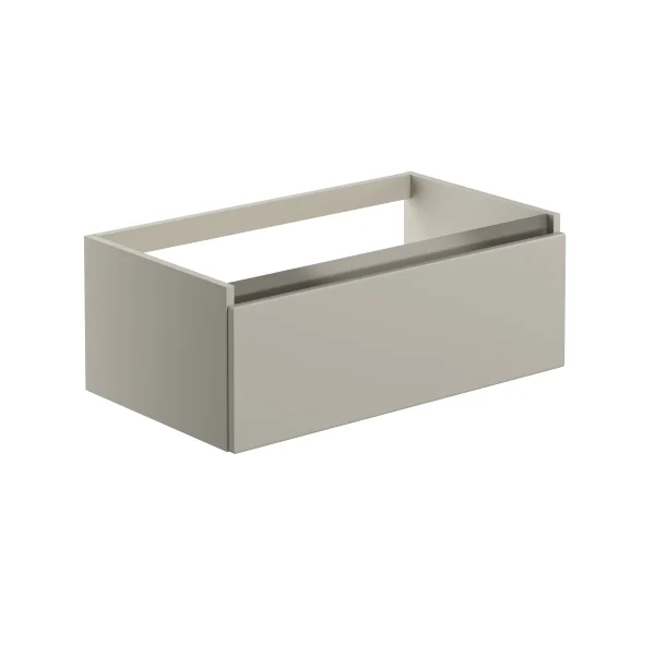 Novello Lexira 800mm 1 Drawer Wall Hung Basin Unit (No Top) - Matt Latte