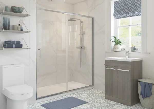 Poseidon Nolixa 1000mm Sliding Door - Chrome