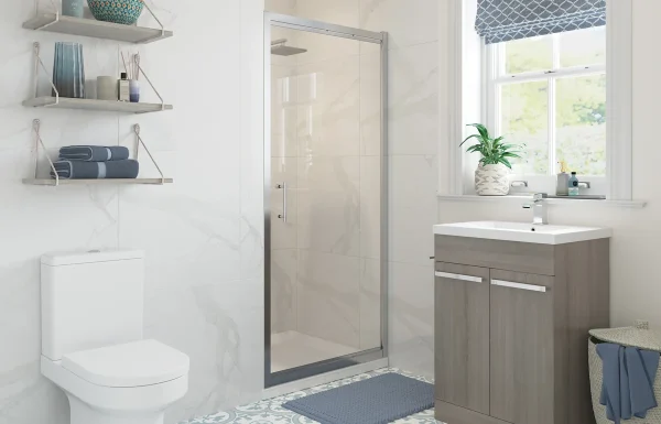 Poseidon Nolixa 760mm Pivot Door - Chrome