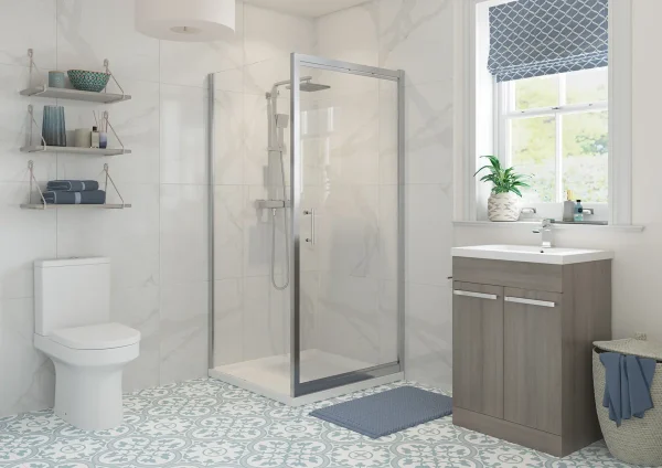 Poseidon Nolixa 800mm Infold Door - Chrome