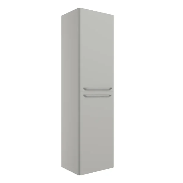 Novello Plexora 454mm Wall Hung 2 Door Tall Unit - Grey Gloss