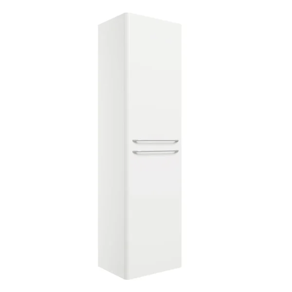 Novello Plexora 454mm Wall Hung 2 Door Tall Unit - White Gloss