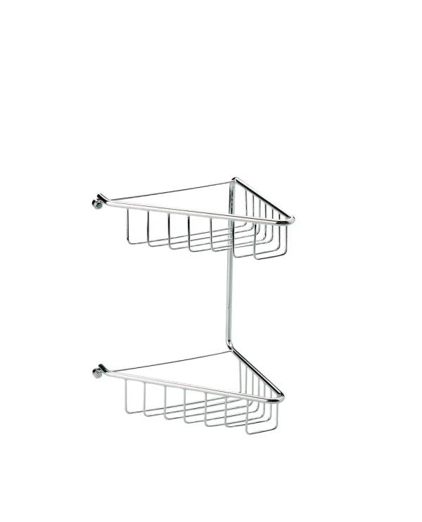 Novello Quelix 2-Tier Corner Shower Caddy - Chrome