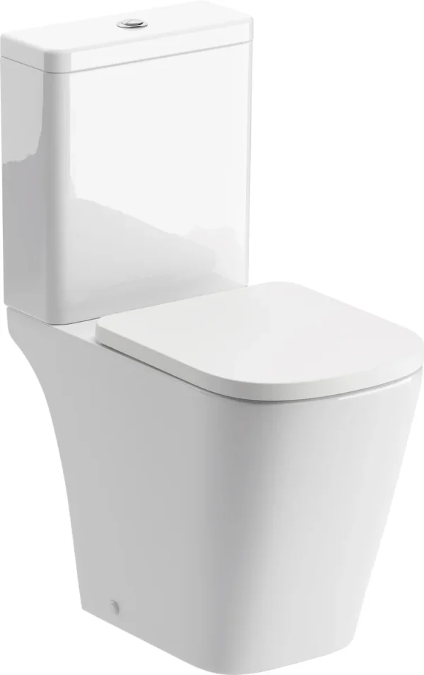 Novello Revora Rimless Close Coupled Open Back Short Projection Wc & Soft Close Seat