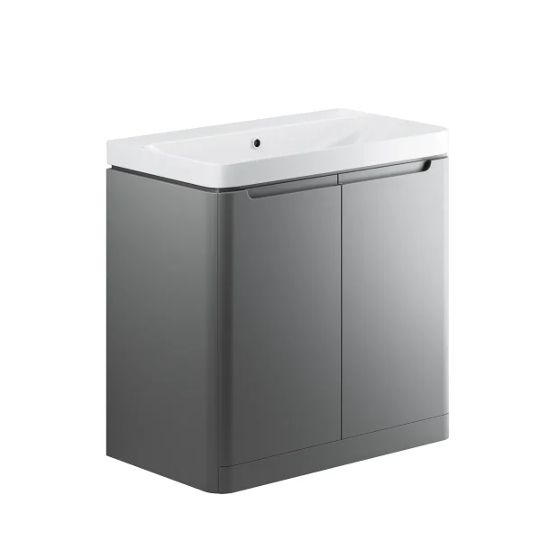 Novello Talvex 805mm 2 Door Floor Standing Basin Unit - Matt Grey