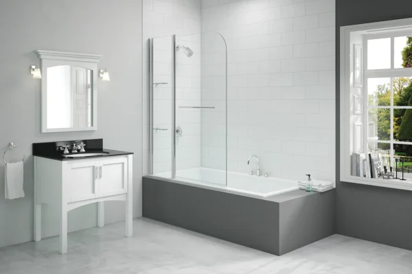 Merlyn 1150x1500mm 2-Panel Curved Bath Screen (6mm)