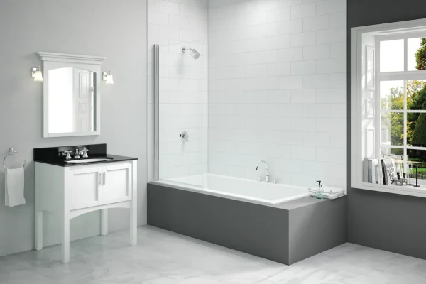 Merlyn 800x1500mm Single Square Bath Screen (6mm)