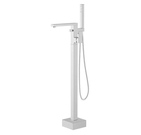 Novello Ulvex Floor Standing Bath/Shower Mixer - Chrome