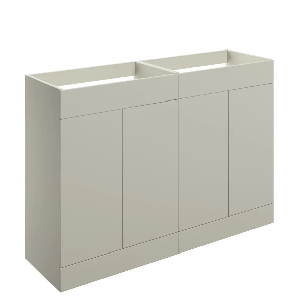 Novello Xalvex 1180mm Floor Standing 4 Door Basin Unit (No Top) - Matt Latte