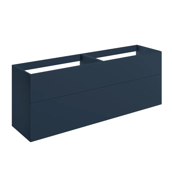 Novello Xalvex 1180mm Wall Hung 4 Drawer Basin Unit (No Top) - Matt Deep Blue