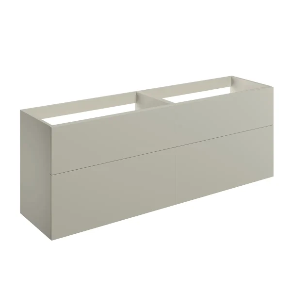 Novello Xalvex 1180mm Wall Hung 4 Drawer Basin Unit (No Top) - Matt Latte