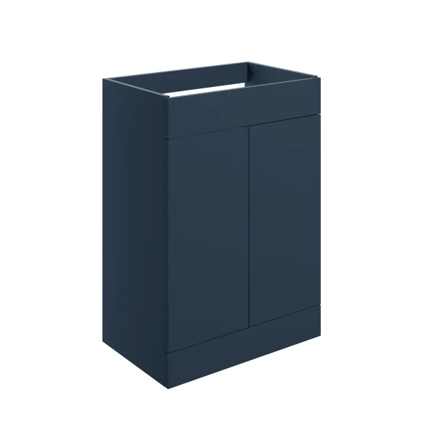 Novello Xalvex 590mm Floor Standing 2 Door Basin Unit (No Top) - Matt Deep Blue
