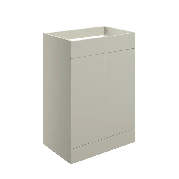 Novello Xalvex 590mm Floor Standing 2 Door Basin Unit (No Top) - Matt Latte