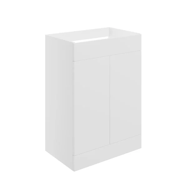 Novello Xalvex 590mm Floor Standing 2 Door Basin Unit (No Top) - Matt White