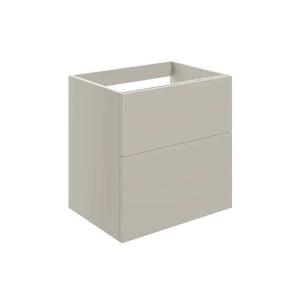 Novello Xalvex 590mm Wall Hung 2 Drawer Basin Unit (No Top) - Matt Latte