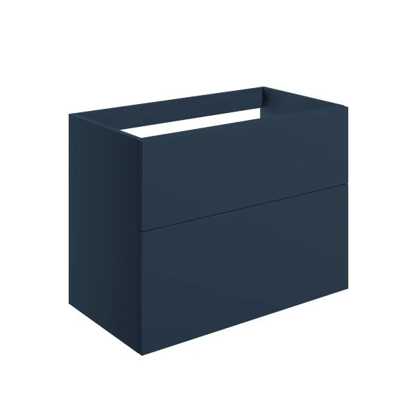 Novello Xalvex 790mm Wall Hung 2 Drawer Basin Unit (No Top) - Matt Deep Blue