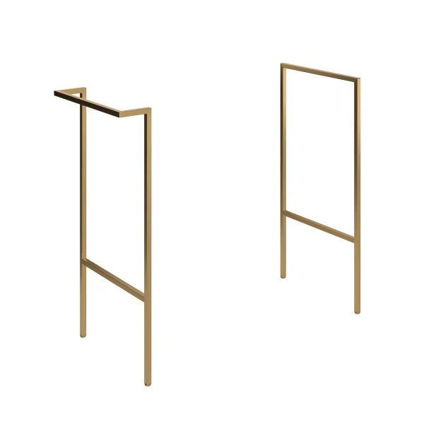 Novello Xalvex Optional Frame With Integrated Towel Rail - Brushed Brass