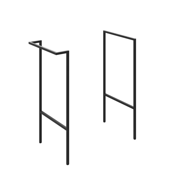Novello Xalvex Optional Frame With Integrated Towel Rail - Matt Black