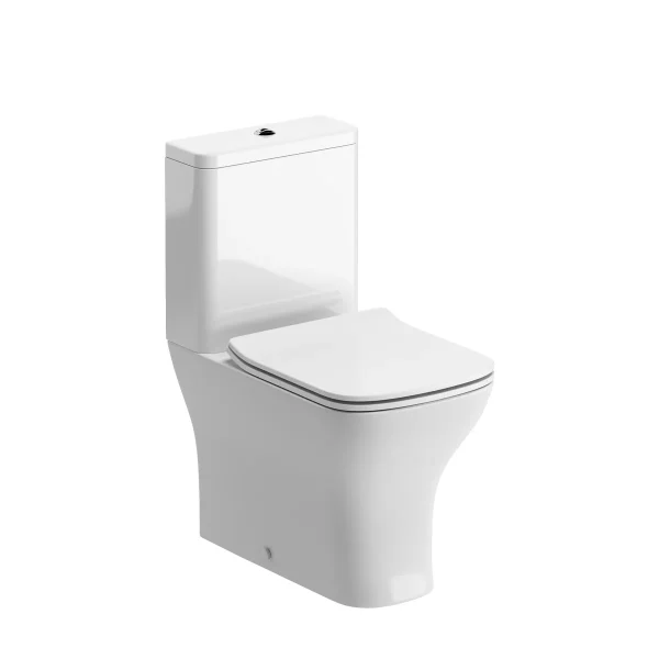 Novello Zelvex Short Projection Close Coupled Fully Shrouded Wc & Slim Soft Close Seat