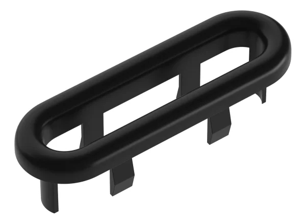 Novello Oval Overflow Ring - Matt Black