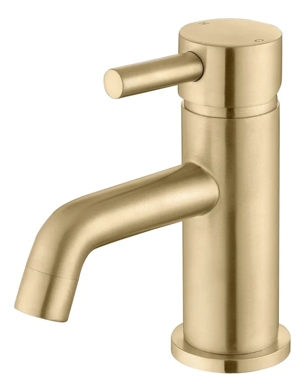 Novello Dovira Cloakroom Basin Mixer & Waste - Brushed Brass