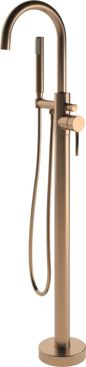 Novello Dovira Floor Standing Bath/Shower Mixer - Brushed Bronze