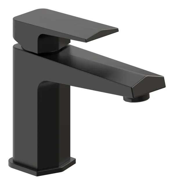 Novello Iravex Basin Mixer & Waste - Matt Black