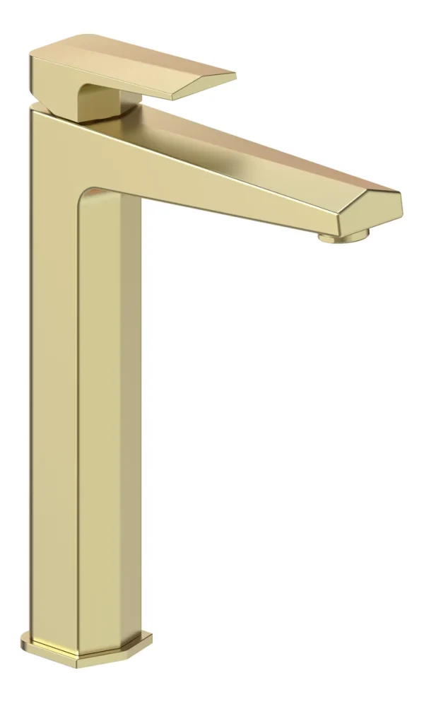 Novello Iravex Tall Basin Mixer - Brushed Brass