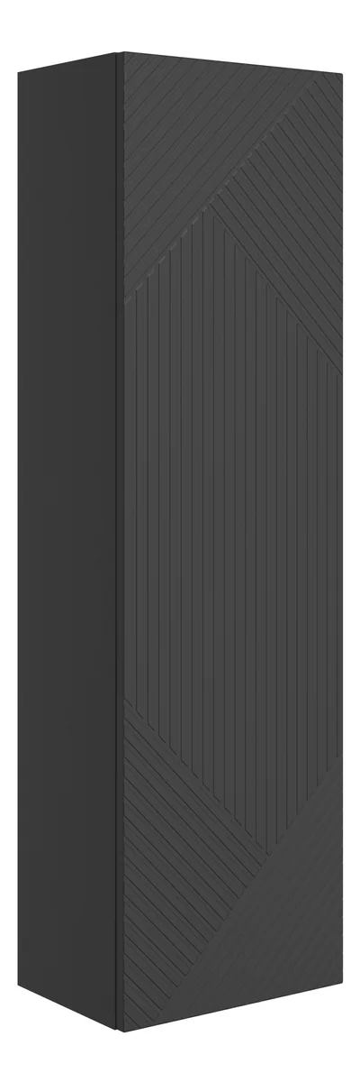 Novello Lorixa 350mm Wall Hung 1 Door Tall Unit - Matt Graphite Grey
