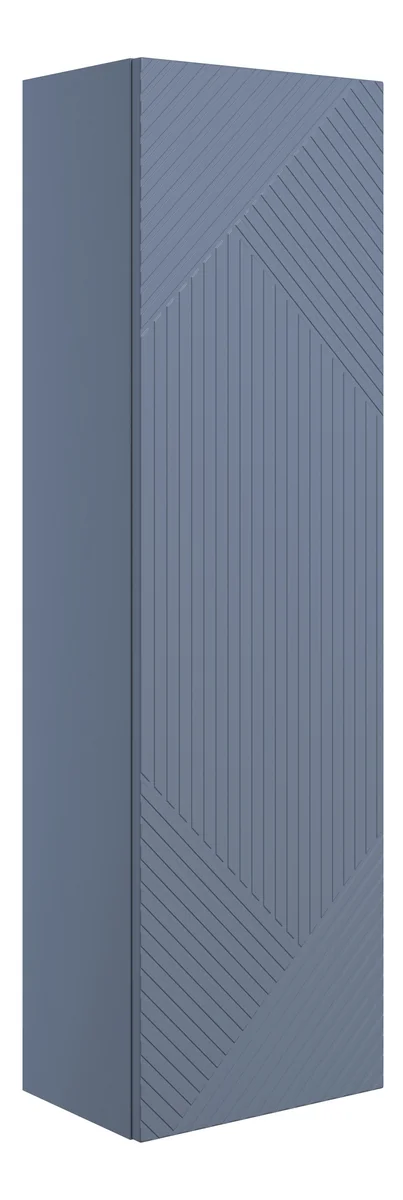 Novello Lorixa 350mm Wall Hung 1 Door Tall Unit - Matt Smoke Blue