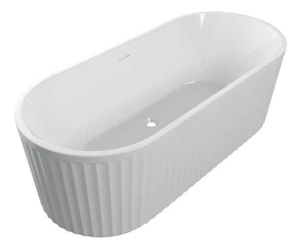 Novello Lorixa Fluted Freestanding 1700 x 750 x 570mm 0TH Bath