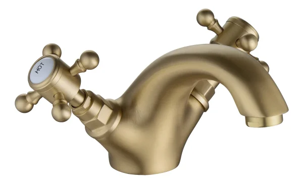 Novello Qalixa Basin Mixer & Pop Up Waste - Brushed Brass