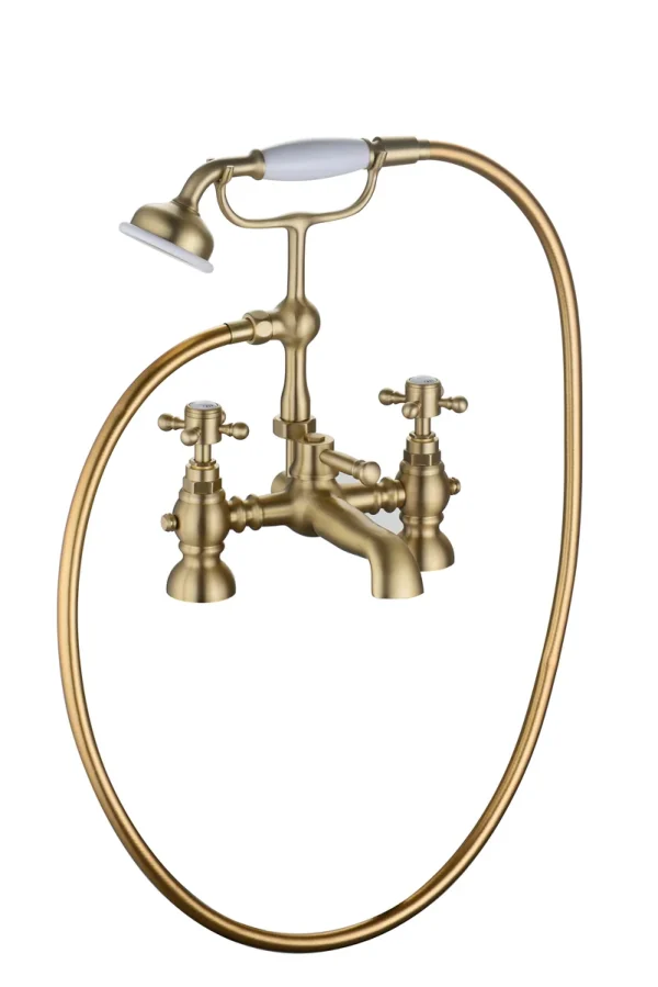Novello Qalixa Bath/Shower Mixer & Shower Kit - Brushed Brass